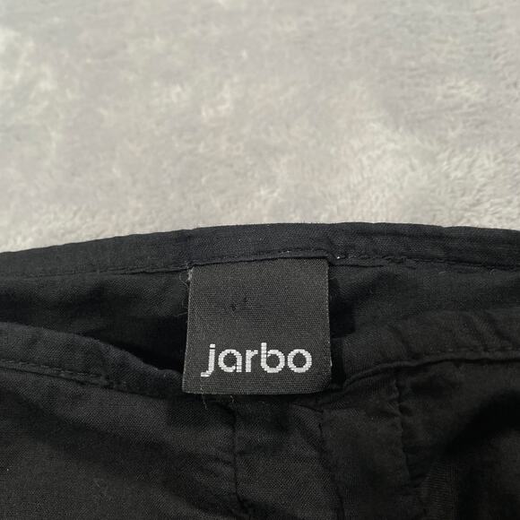 Jarbo Pants 34 US 4 Black Bell Bottom Flared Luxury Statement Boho Pima Cotton - Picture 3 of 13